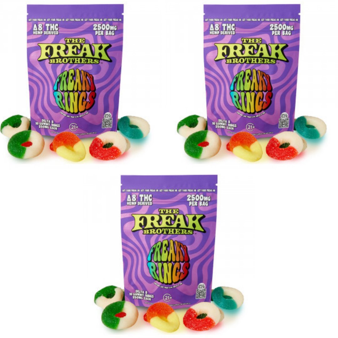 The Freak Brothers Freaky Rings Delta-8 Bundle (7500mg Total Delta-8 THC) – 3 Pack