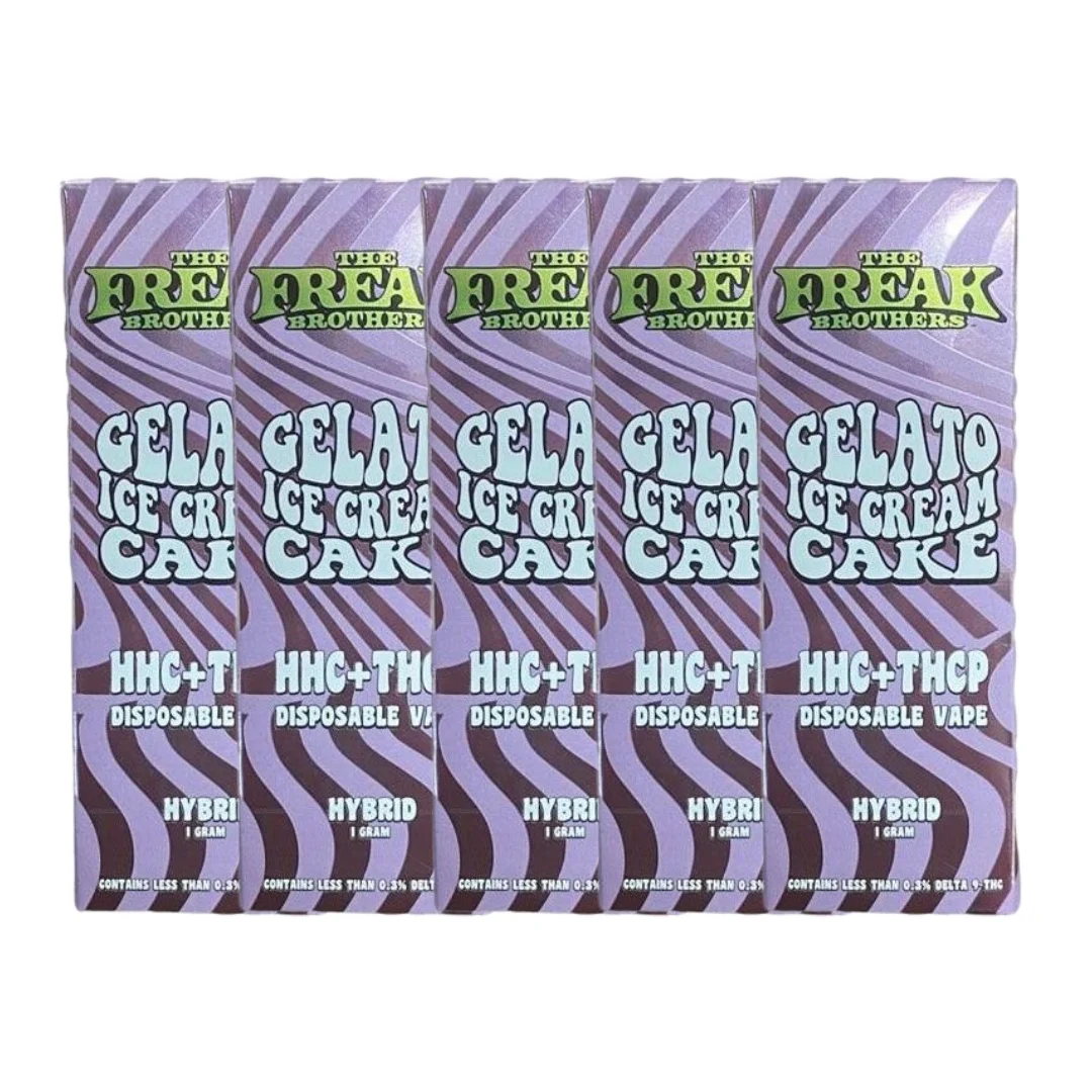 The Freak Brothers HHC + THCP Gelato Ice Cream Cake Disposable Vape Bundle (5g) – 5 Pack
