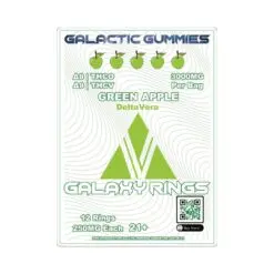 DeltaVera THCV, THCO, Delta-8, Delta-9 Green Apple Galaxy Rings – (3,000mg Total Cannabinoids)