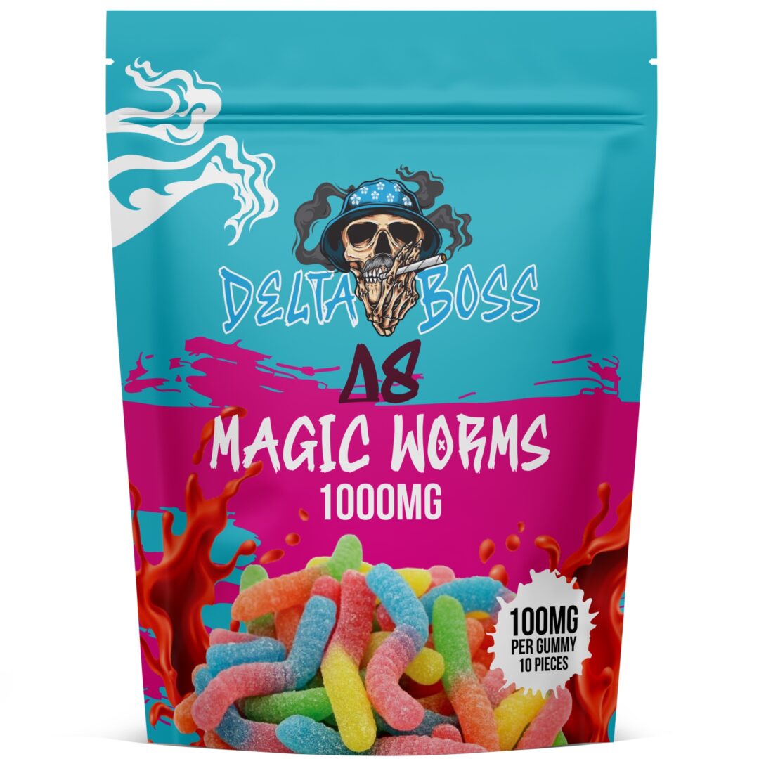 Delta Boss Delta-8 Magic Gummy Worms (1000mg Total Cannabinoids)