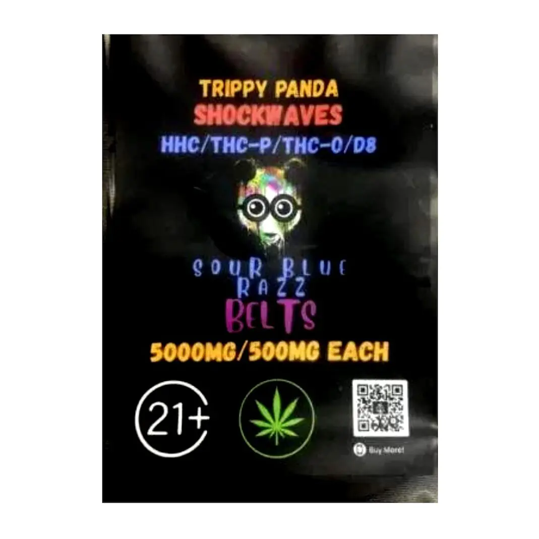 Trippy Panda Shockwaves Vegan Gummies With HHC, THCP, THCO, Delta-8 THC (5,000mg Total Cannabinoids)