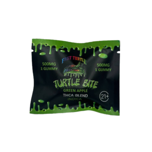 Turtle Bite THCA Gummy: Green Apple 500 MG (Indica)