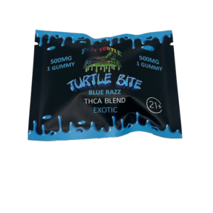 THCA edible, THCA gummy, THC gummy, exotic gummy, exotic edible, weed gummy, blue razz gummy, blue razz edible, THC edible, 500 MG